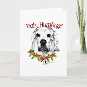 Cocker Spain Bah Humbug Helgkort