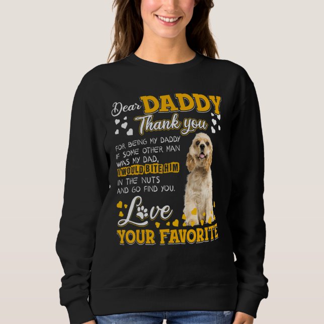 Cocker Spain Bäste pappa Tack för att han var min  T Shirt (Framsida)