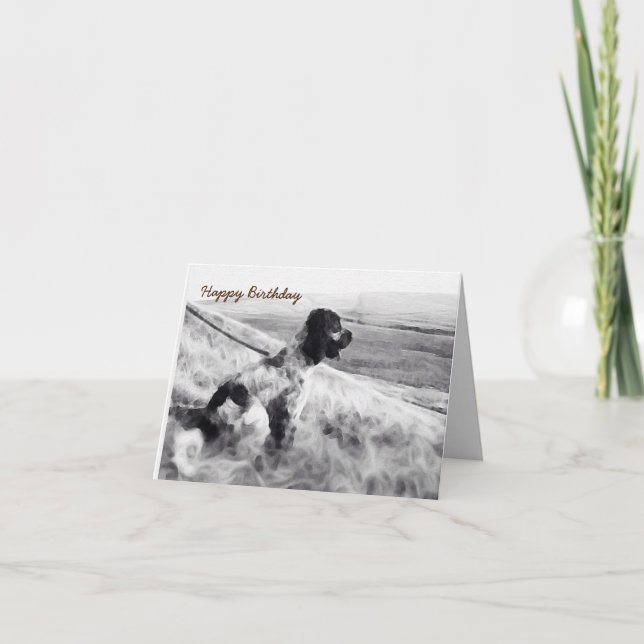 Cocker Spain Birthday Kort (Framsida)