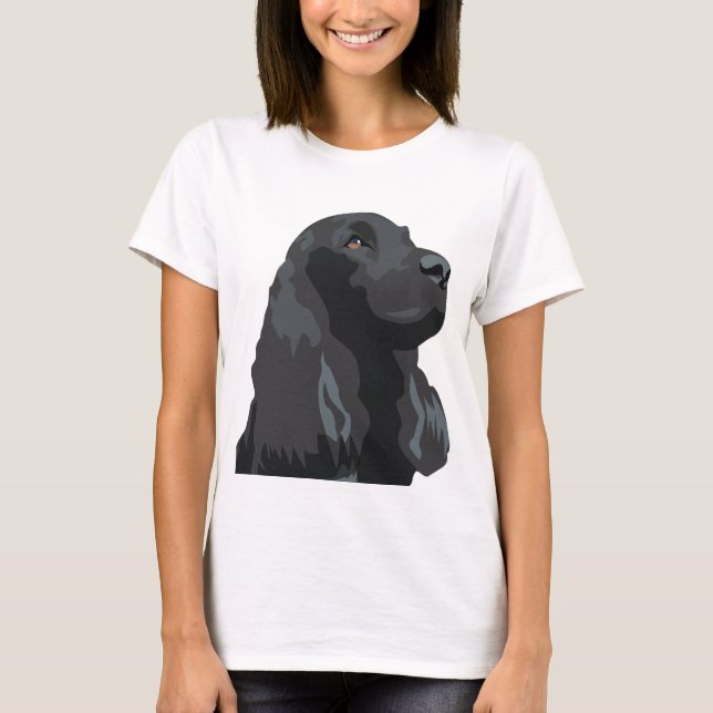 Cocker Spain - Black - Basic Breed Templates Tee (Framsida)