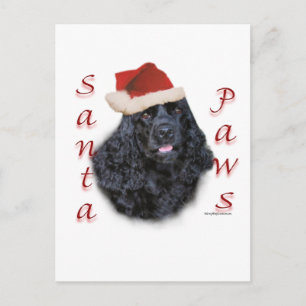 Cocker Spain (blk) Santa Tassar Helg Vykort