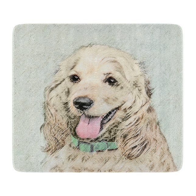 Cocker Spain Buff Painting - Original Hund Art (Framsidan)