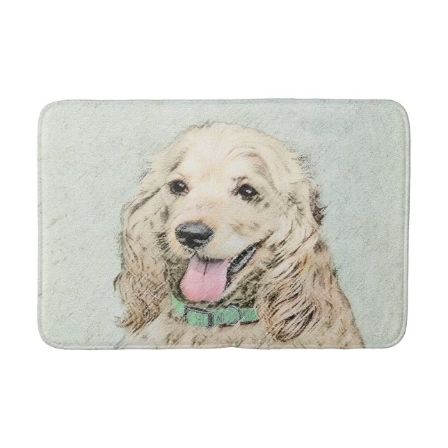Cocker Spain Buff Painting - Original Hund Art Badrumsmatta (Framsidan)