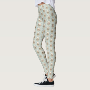 Cocker Spain Buff Painting - Original Hund Art Leggings