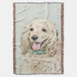 Cocker Spain Buff Painting - Original Hund Art Mysfilt