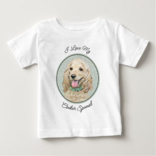 Cocker Spain Buff Painting - Original Hund Art T Shirt