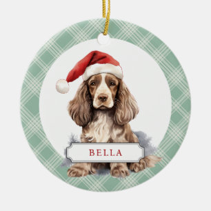 Cocker Spain Ceramic Circle Ornament