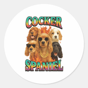 Cocker Spain Copy Runt Klistermärke