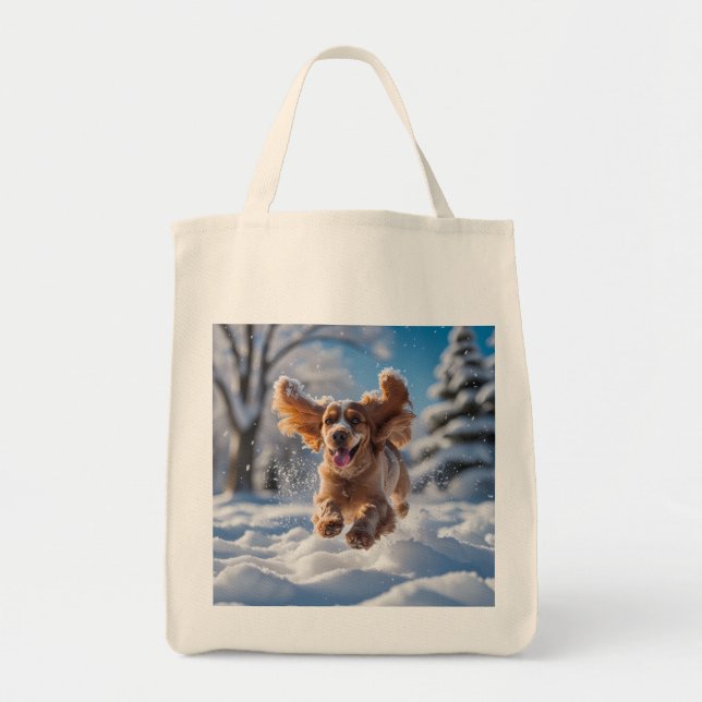 Cocker Spain Elegant Livsmedel Tote Bag Tygkasse (Framsidan)