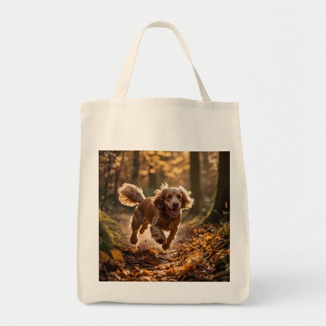 Cocker Spain Elegant Livsmedel Tote Bag Tygkasse (Framsidan)