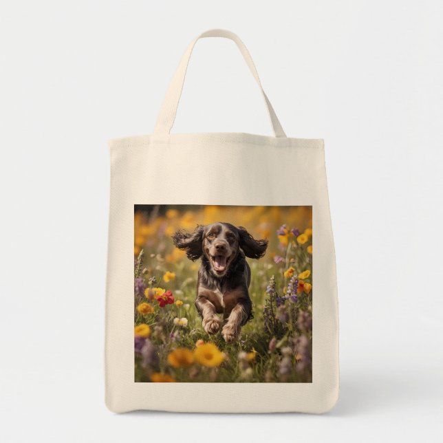 Cocker Spain Elegant Livsmedel Tote Bag Tygkasse (Framsidan)