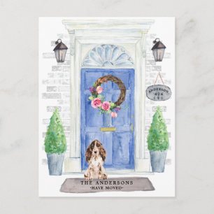 Cocker Spain Flytta Announcement Postcard Vykort