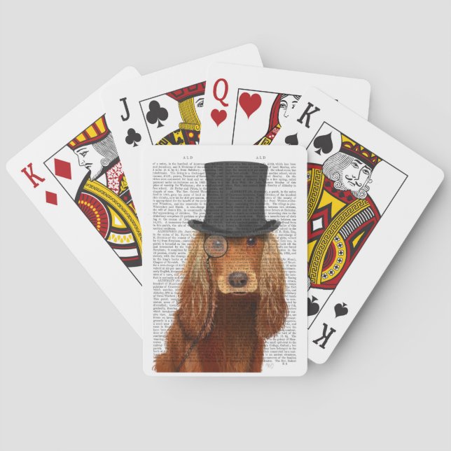 Cocker Spain, Formal Hound and Hat Casinokort (Baksidan)