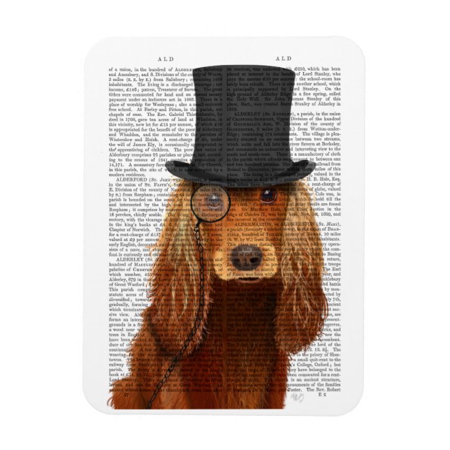 Cocker Spain, Formal Hound and Hat Magnet (Vertikal)