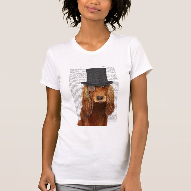 Cocker Spain, Formal Hound and Hat T Shirt (Framsida)