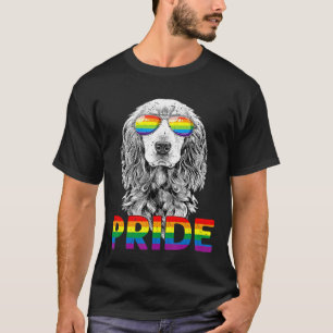 Cocker Spain Gay pride Lgbt Rainbow Flagga Sunglas T Shirt