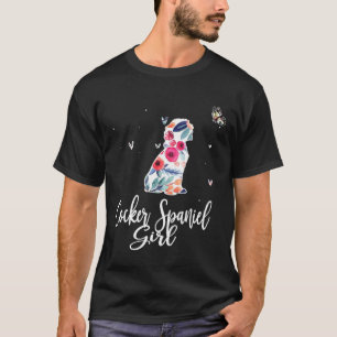 Cocker Spain Girl Funny Cocker Spain Hund T Shirt