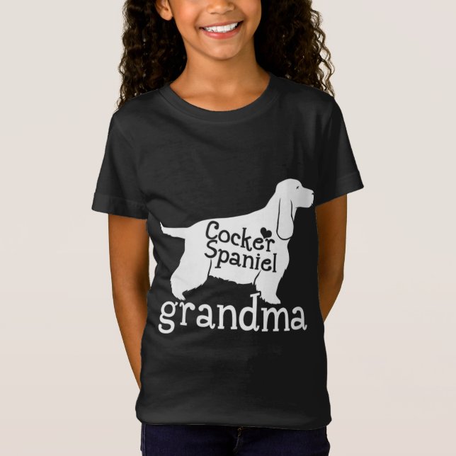 Cocker Spain Grandma Gifts Cute Grandma Hund Kärle T Shirt (Framsida)