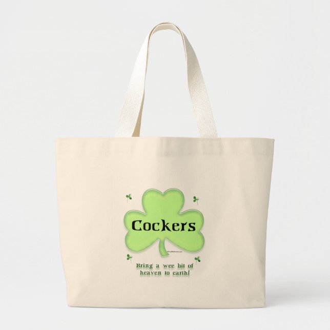 Cocker Spain Heaven, St. Patrick's day Cocker Jumbo Tygkasse (Framsidan)