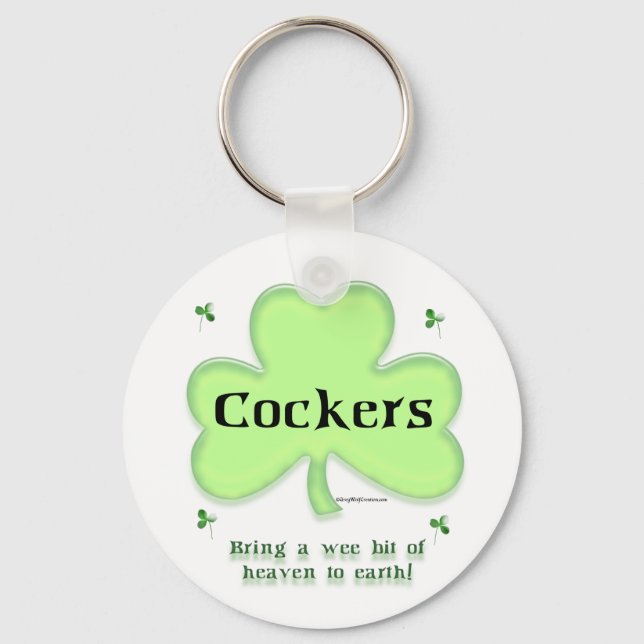 Cocker Spain Heaven, St. Patrick's day Cocker Nyckelring (Framsida)