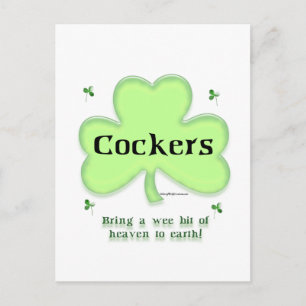 Cocker Spain Heaven, St. Patrick's day Cocker Vykort