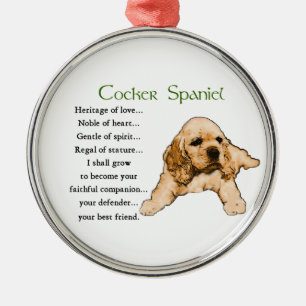 Cocker Spain Heritage of Kärlek Julgransprydnad Metall
