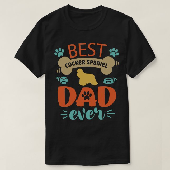 Cocker Spain Hund 1 T Shirt (Design framsida)