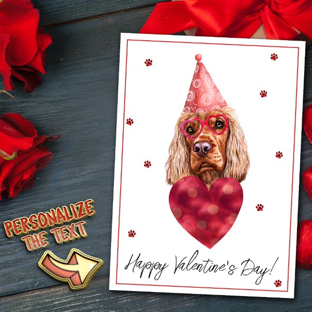 Cocker Spain Hund älskare Valentine Gift Julkort (Skapare uppladdad)