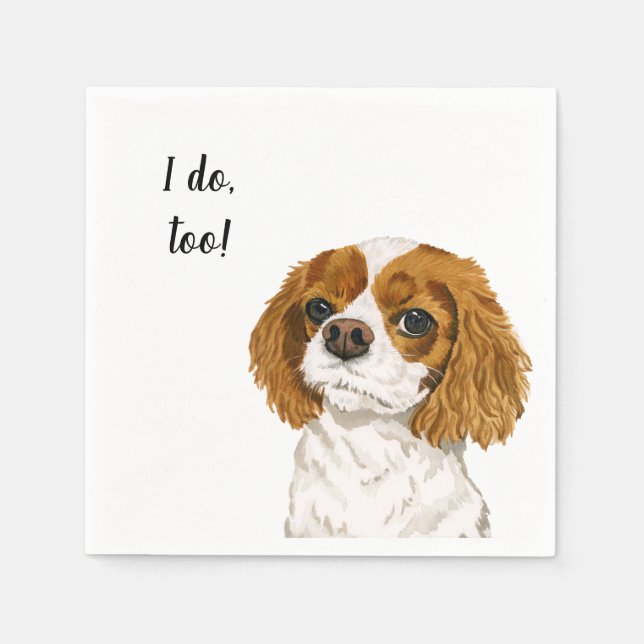 Cocker Spain Hund Anpassningsbar Cocktail Napkin Pappersservett (Framsidan)