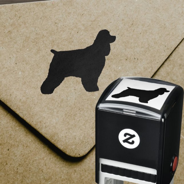 Cocker Spain Hund aveln Silhouette Självfärgande Stämpel (Skapare uppladdad)