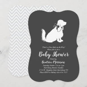 Cocker Spain Hund Baby Shower Gender Neutral Inbjudningar