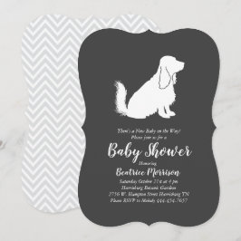 Cocker Spain Hund Baby Shower Gender Neutral Inbjudningar