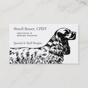 Cocker Spain Hund Business Visitkort
