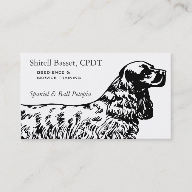 Cocker Spain Hund Business Visitkort (Framsida)