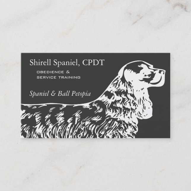 Cocker Spain Hund Business Visitkort (Framsida)