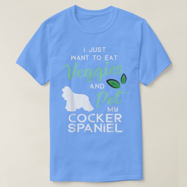 Cocker Spain Hund Cigar älskare äger Julafton föde T Shirt (Design framsida)