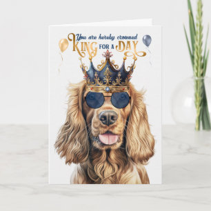 Cocker Spain Hund Kung för en dag, en dag, en dag, Kort