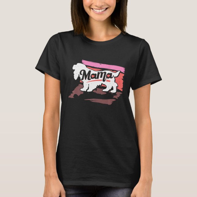 Cocker Spain Hund Mamma Mamma T Shirt (Framsida)