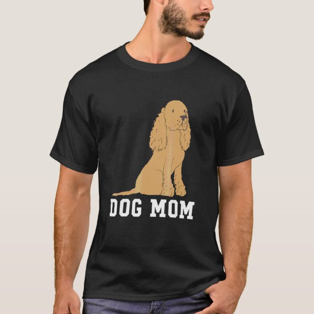 Cocker Spain Hund Mamma Mors dag T Shirt (Framsida)