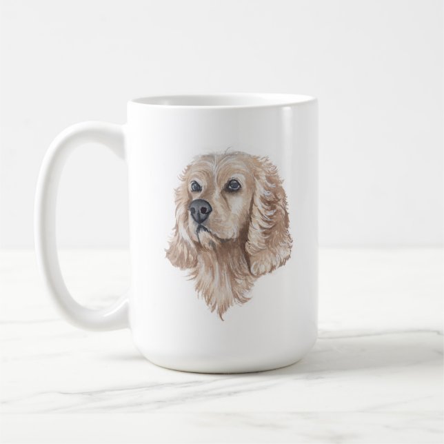 Cocker Spain Hund Mugg | 15 oz (Vänster)