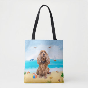 Cocker Spain Hund on Beach Tygkasse