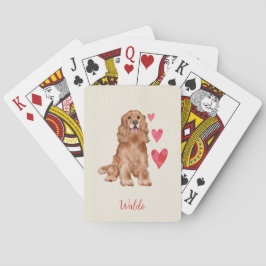 Cocker Spain Hund Personlig Pet Namn Casinokort
