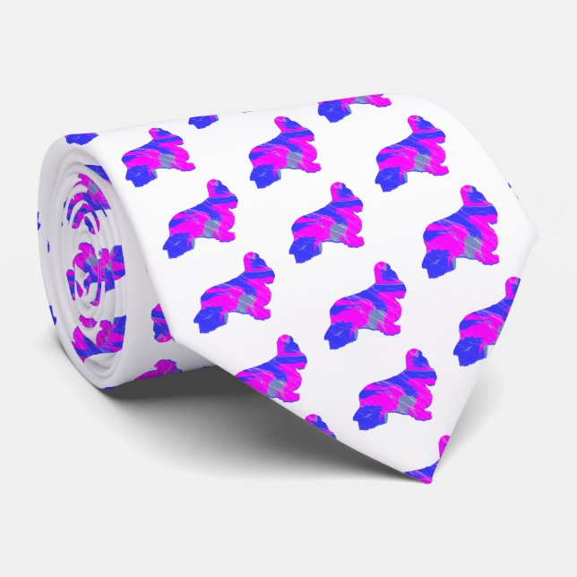 Cocker Spain Hund PinkBlue Silouette White Nacke Slips (Rullad)