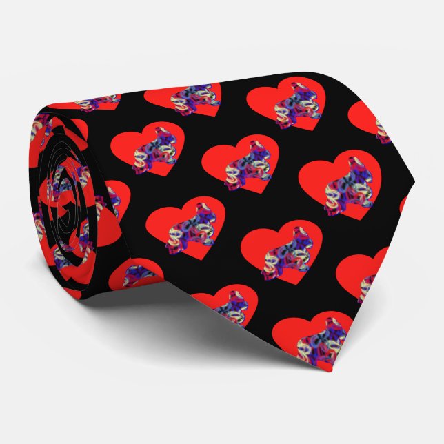 Cocker Spain Hund Red Valentine Day Tie Slips (Rullad)