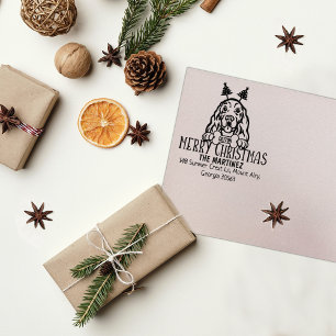 Cocker Spain Hund Returadress jul Stämpel