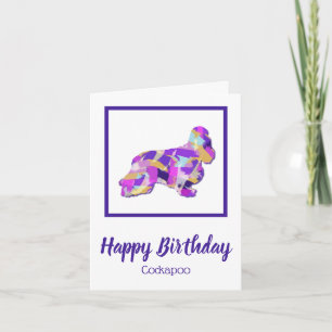 Cocker Spain Hund Silhouette Cute PPY&B Birthday Kort
