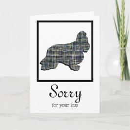 Cocker Spain Hund Silhouette Pet Sympathy Card Kort