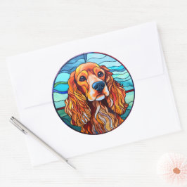 Cocker Spain Hund Sticker Pack Runt Klistermärke