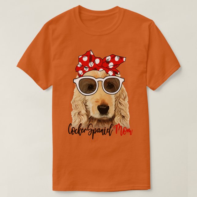 Cocker Spain Hund tröja Cocker Spain Mamma Bandan (Design framsida)