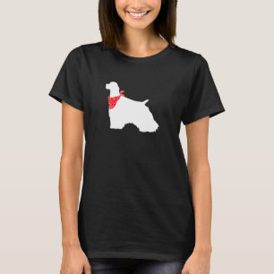 Cocker Spain Hund Wearing Red Bandana T Shirt